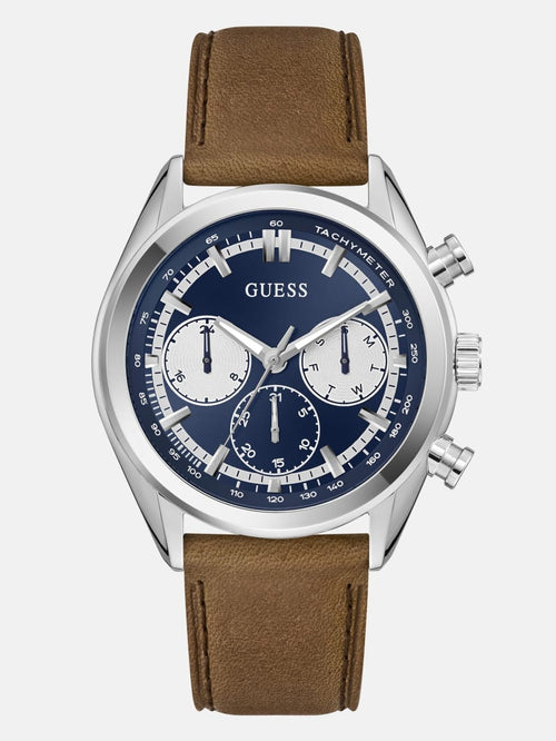 Two-Tone Multifunction Suede Watch