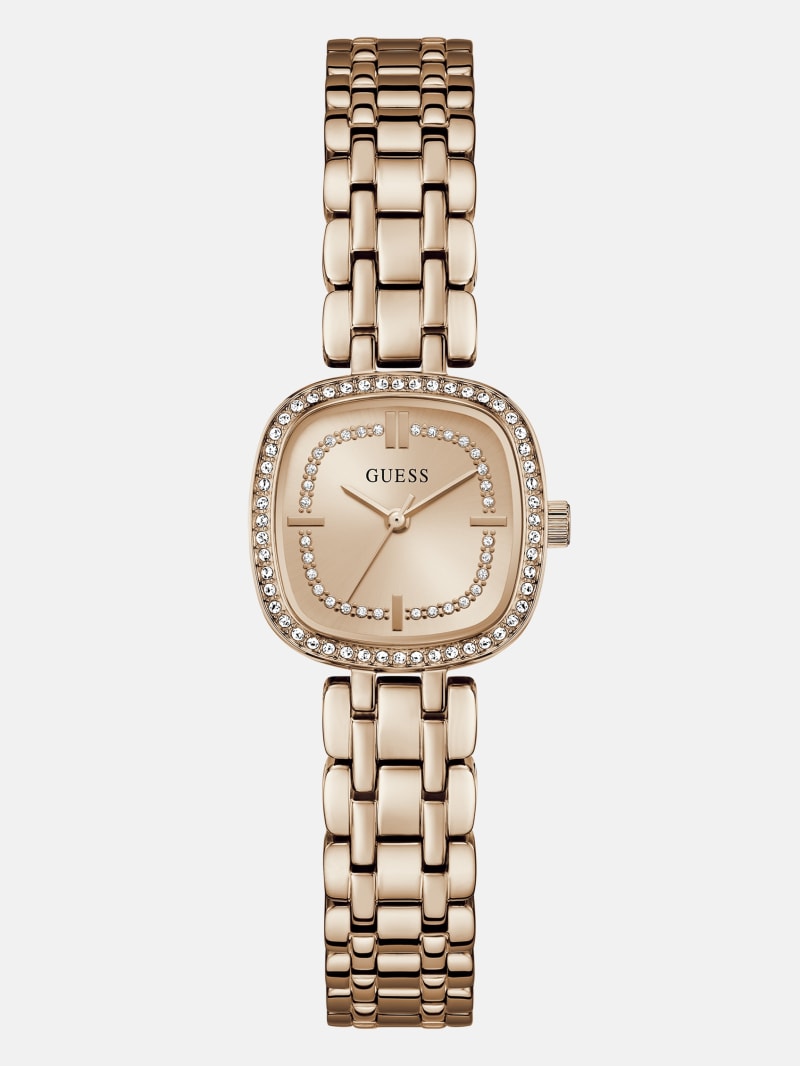 Crystal Stainless steel analogue watch