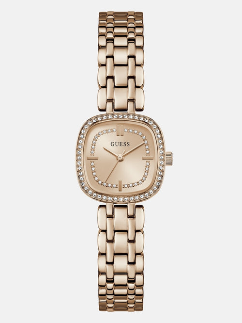 Crystal Stainless steel analogue watch