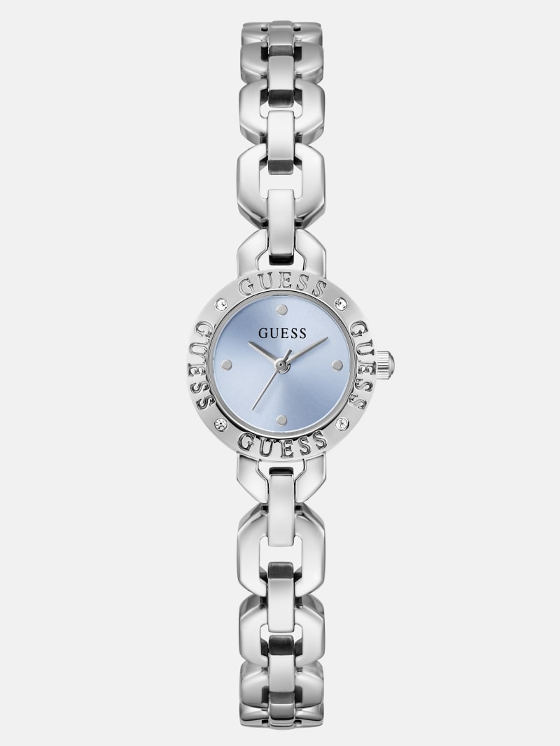 Crystal Recycled Steel analogue watch 22 mm