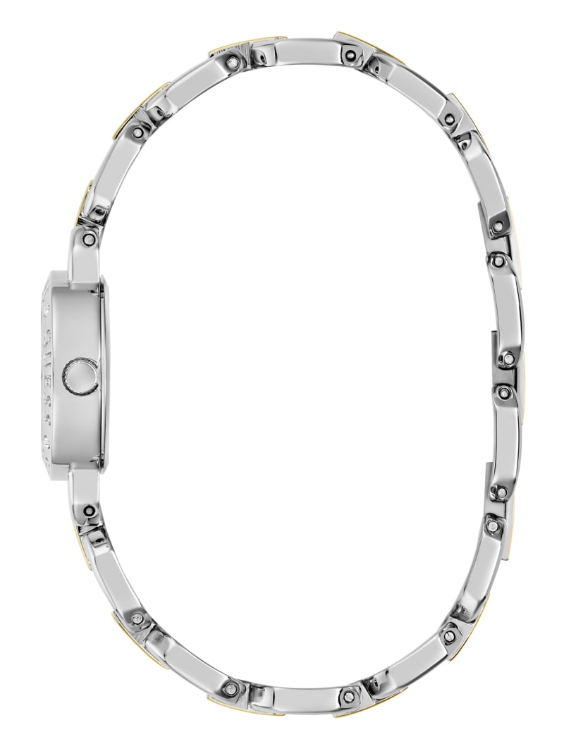 Crystal Recycled Steel analogue watch 22 mm