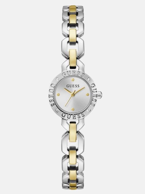 Crystal Recycled Steel analogue watch 22 mm