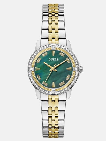 Crystal Stainless Steel analogue watch 32 mm