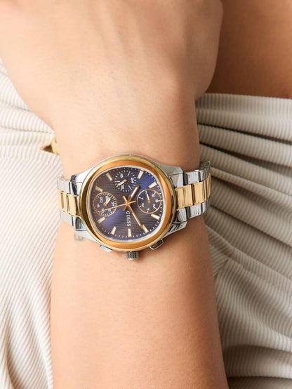 Recycled steel multi-function watch