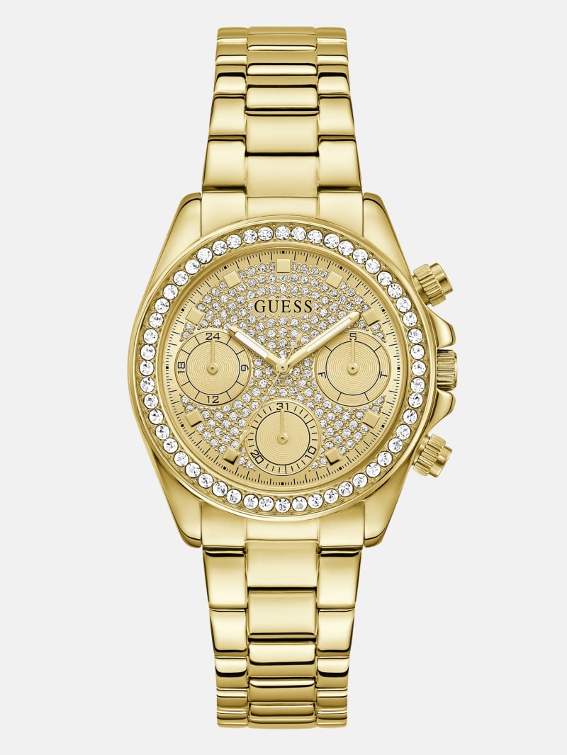 Crystal Stainless Steel multi-function watch