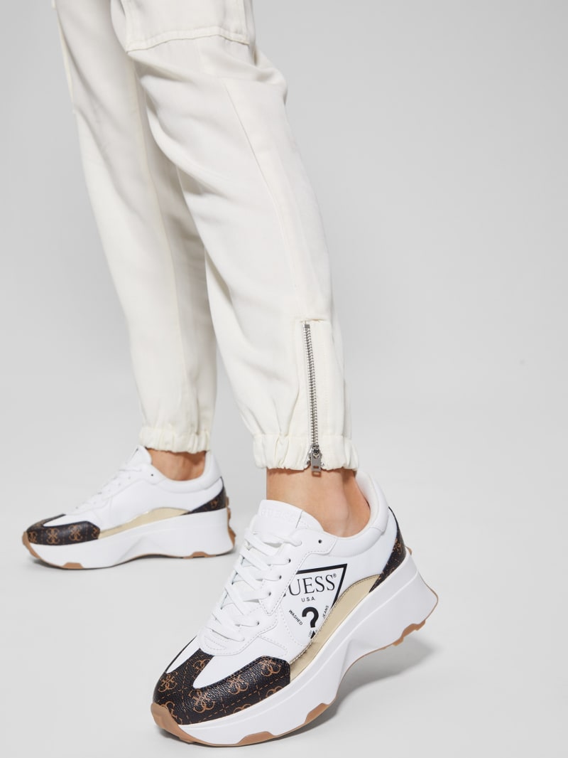 Calebb Logo Print Sneakers