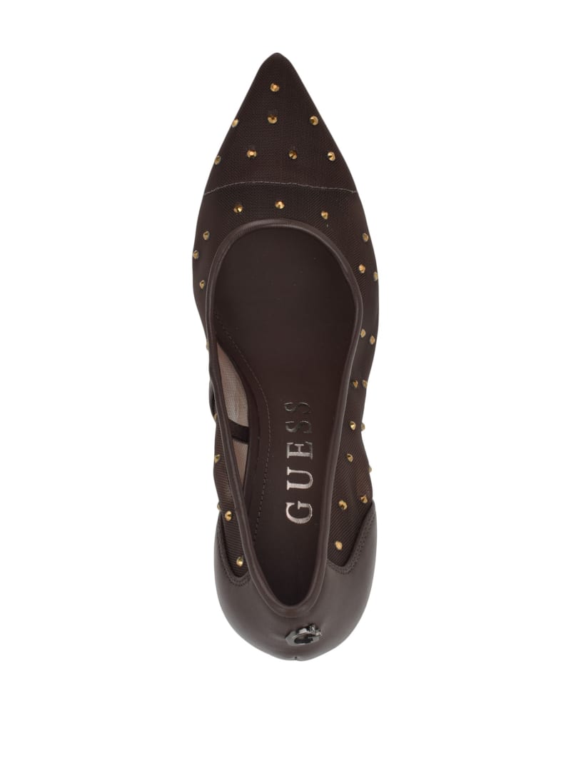 Rhinestone Mesh Pumps