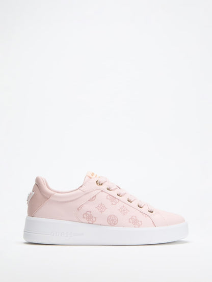 Ronii Debossed Peony Low-Top Sneakers