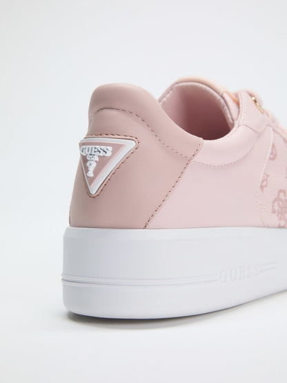 Ronii Debossed Peony Low-Top Sneakers