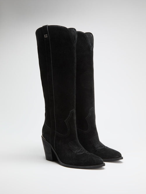 Sashan Suede Knee-High Boots