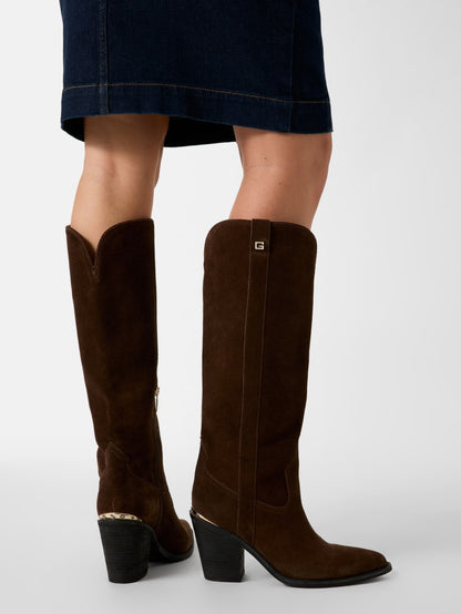 Sashan Suede Knee-High Boots