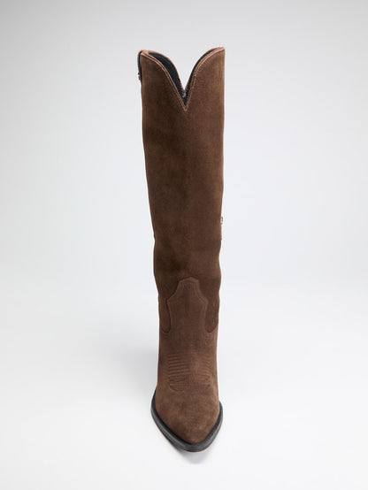 Sashan Suede Knee-High Boots