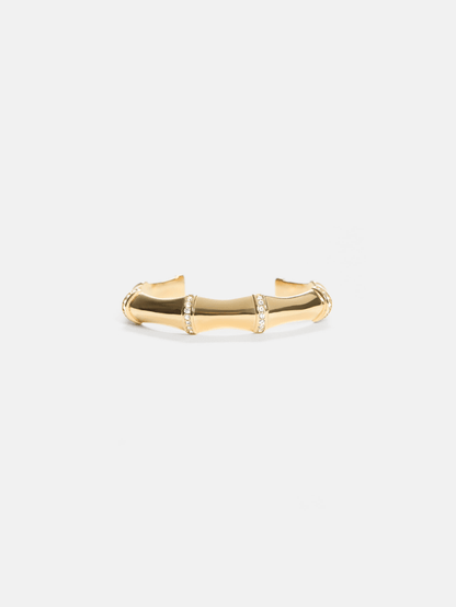 Gold-Tone Bamboo Cuff Bracelet