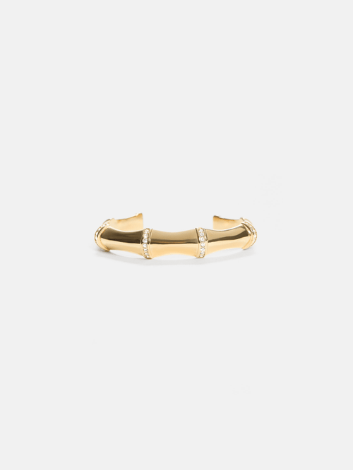 Gold-Tone Bamboo Cuff Bracelet