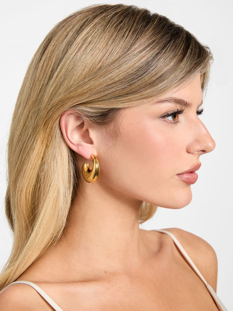 Gold-Tone Lightweight Hoop Earrings