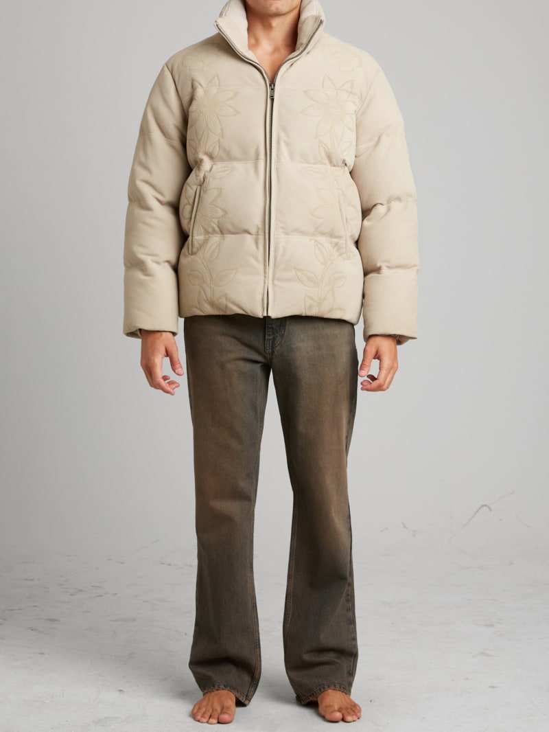 Suede Puffer Jacket