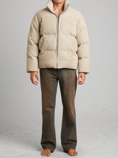 Suede Puffer Jacket