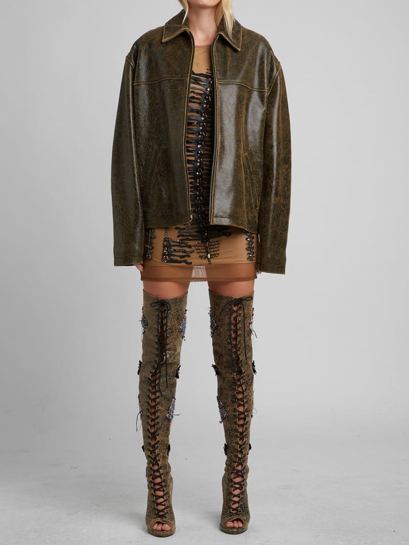 Cracked Leather Jacket