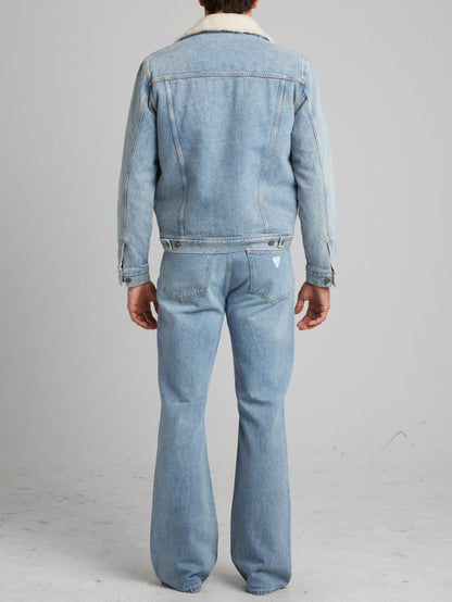Blue Denim Sherpa Jacket