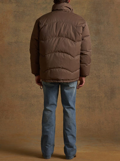 brushed twill puffer