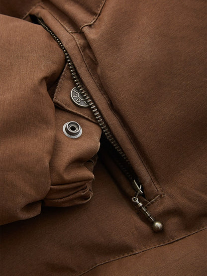 brushed twill puffer