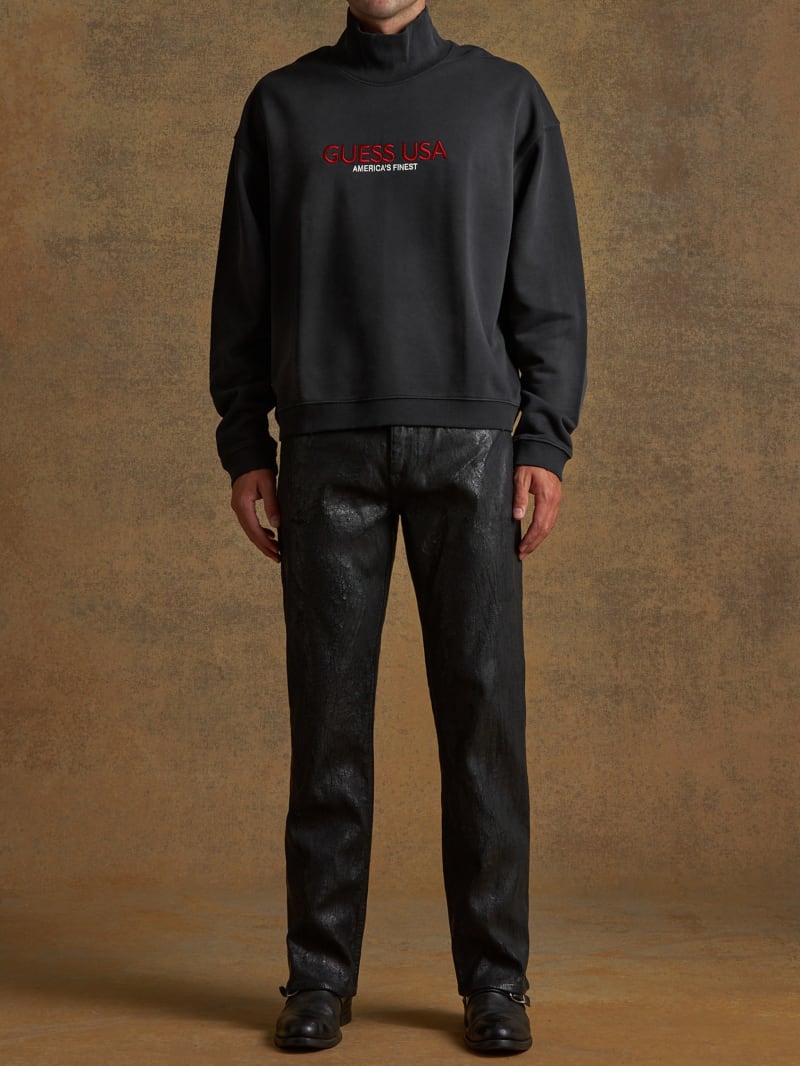 peeled flare jeans