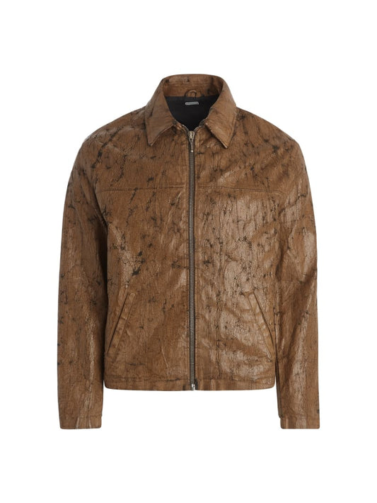peeled denim jacket