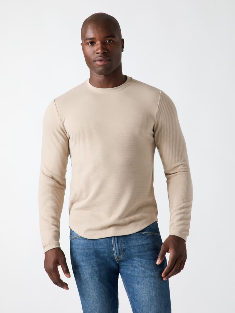 Textured Long-Sleeve Tee