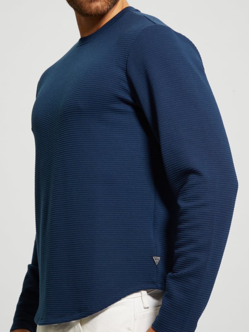 Textured Long-Sleeve Tee