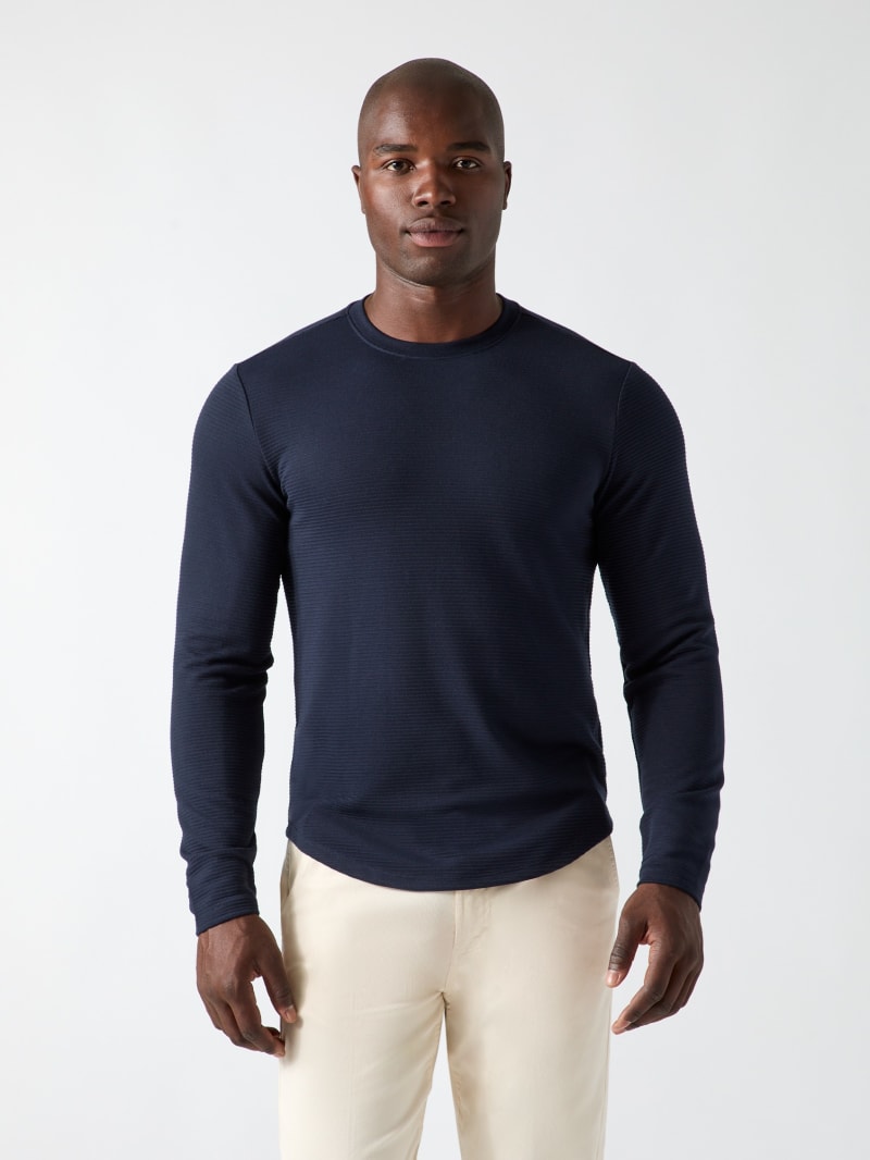 Textured Long-Sleeve Tee