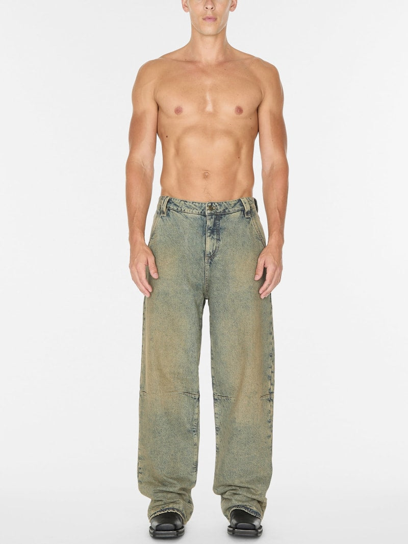 flannel lined relaxed denim pant