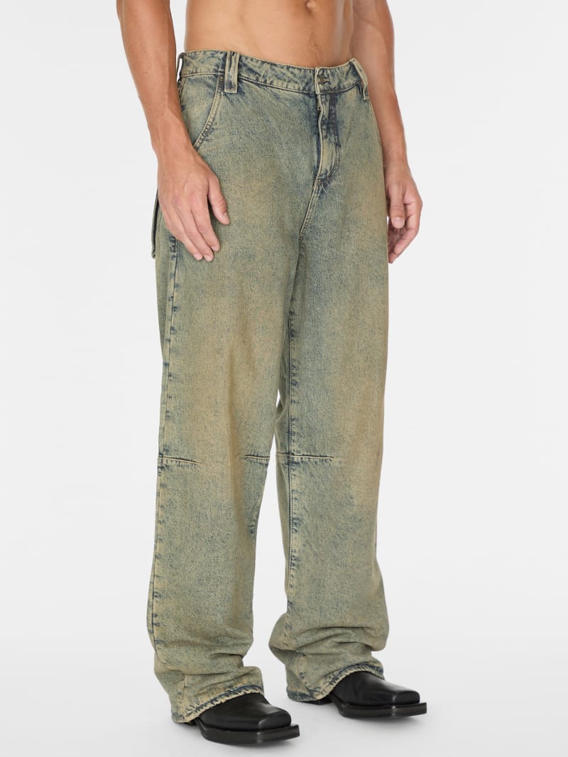 flannel lined relaxed denim pant