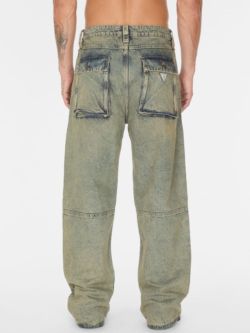 flannel lined relaxed denim pant