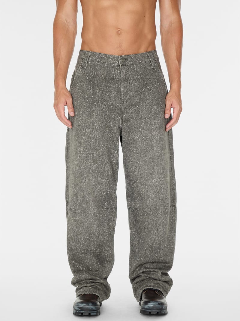flannel lined relaxed bull denim pant