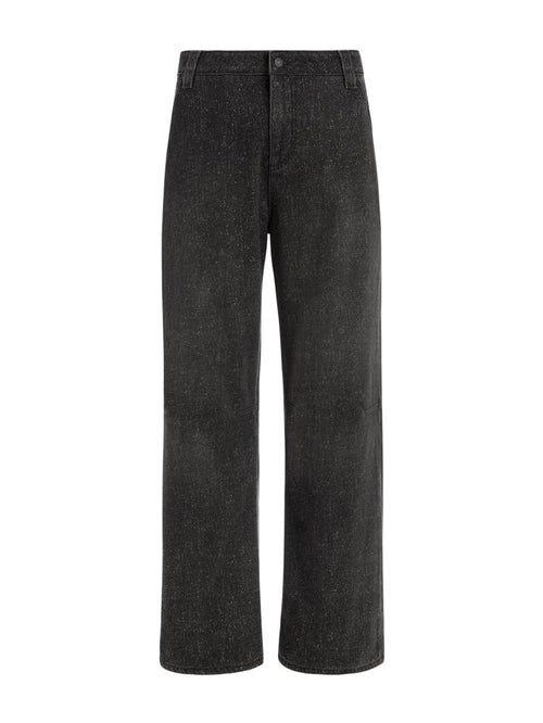 flannel lined relaxed bull denim pant