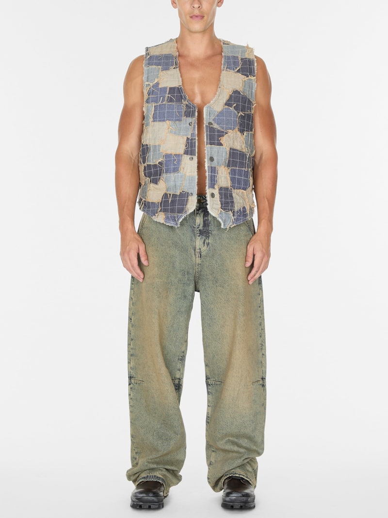 reversible denim vest