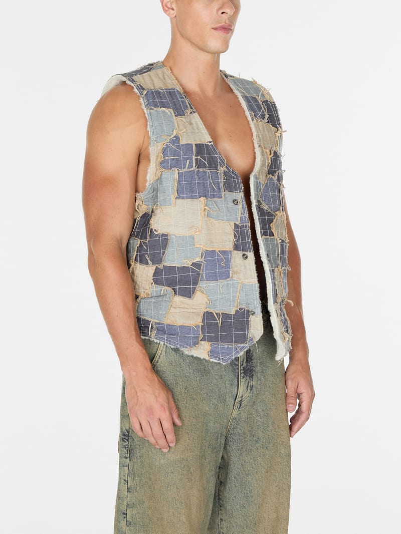 reversible denim vest