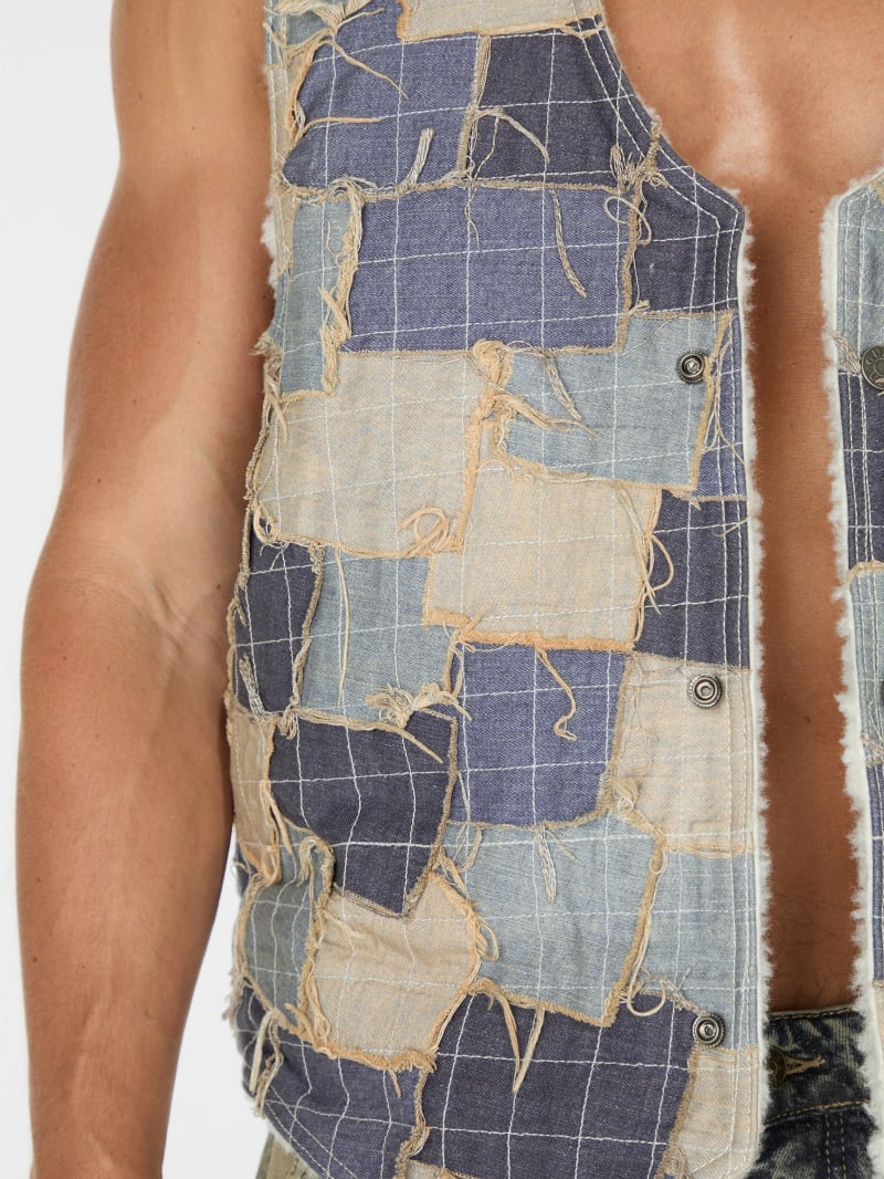 reversible denim vest