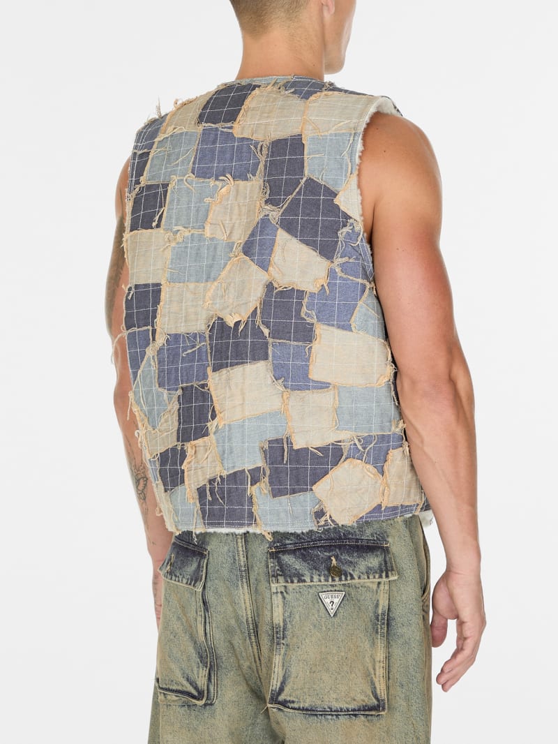 reversible denim vest