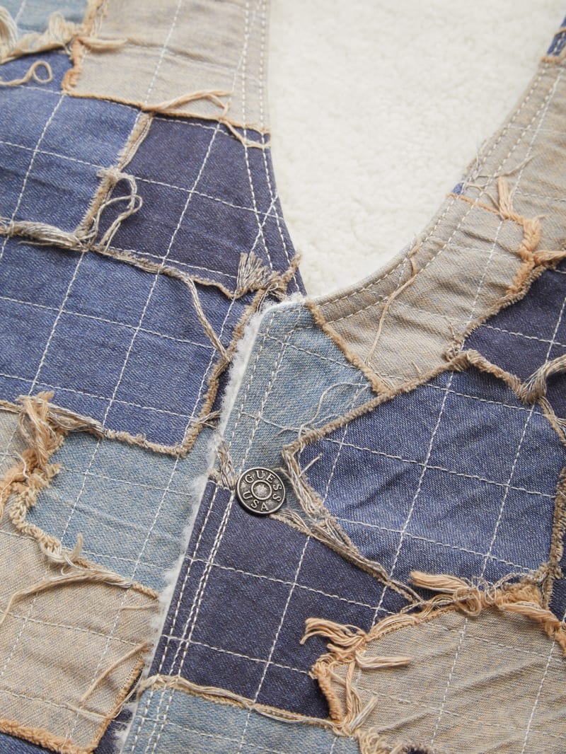 reversible denim vest