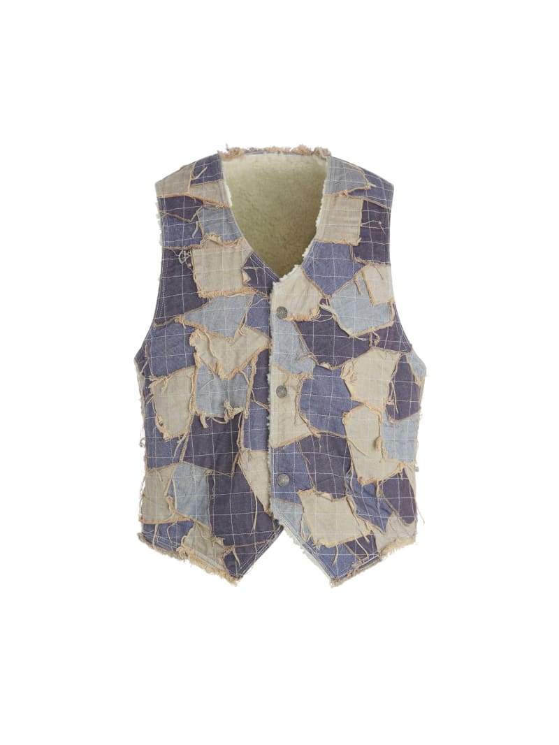 reversible denim vest