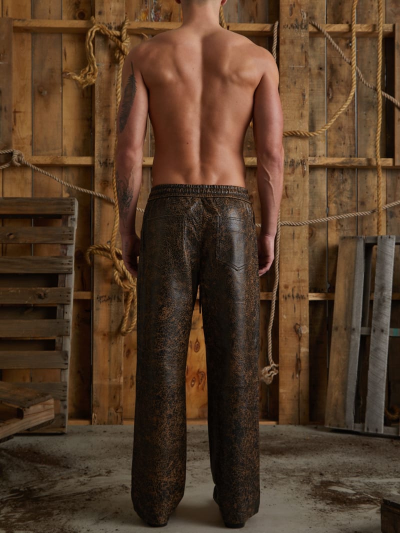 leather joggers
