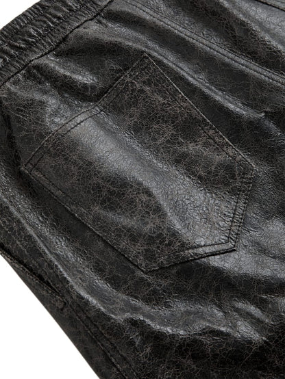 leather joggers