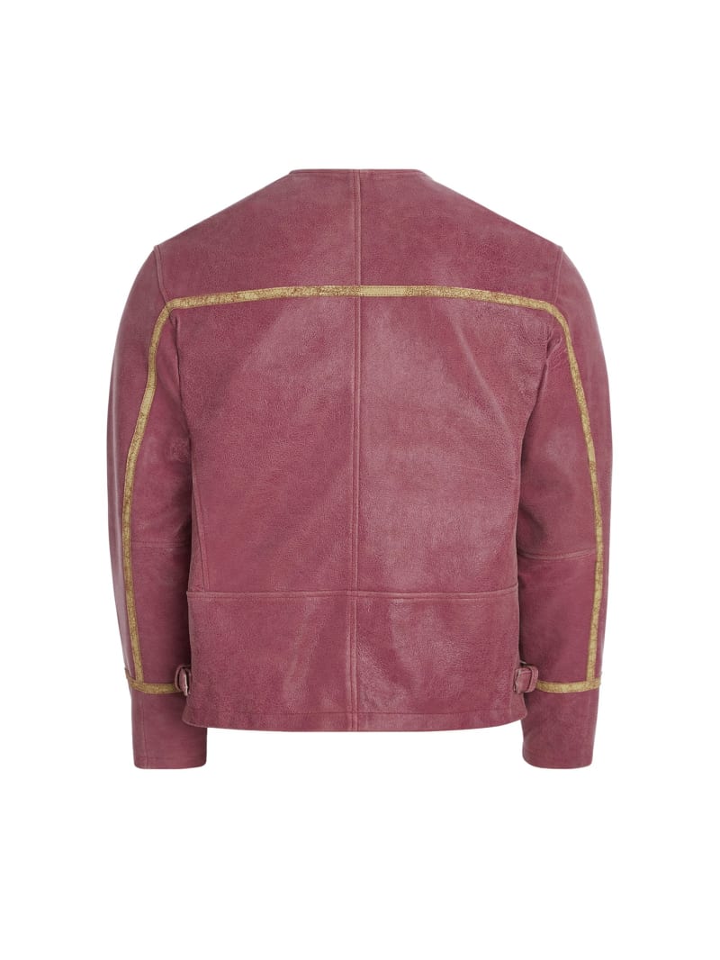 crackle leather jacket