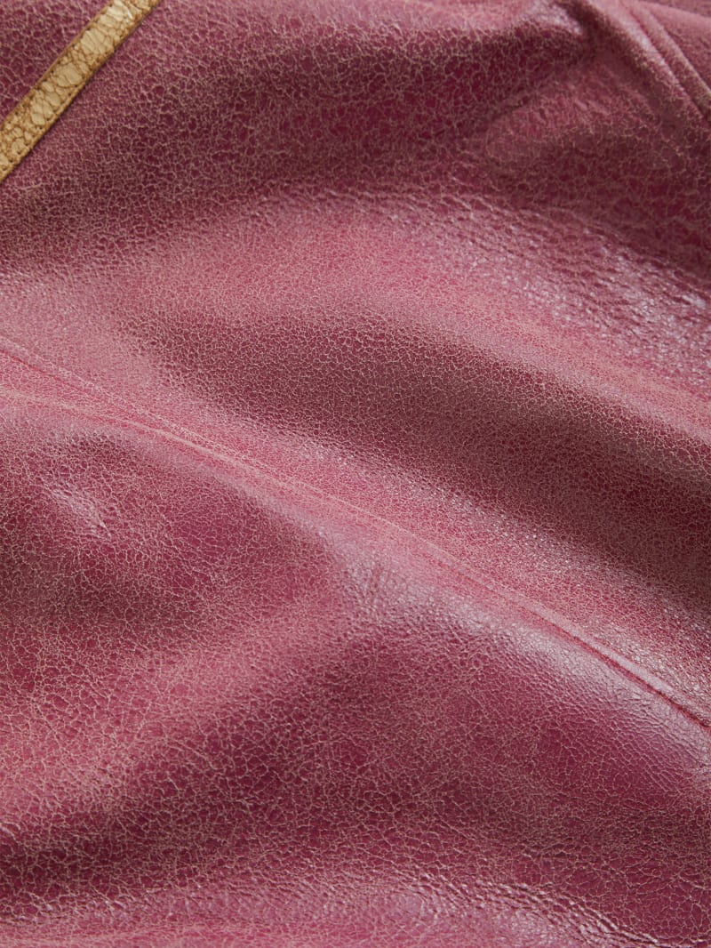 crackle leather jacket