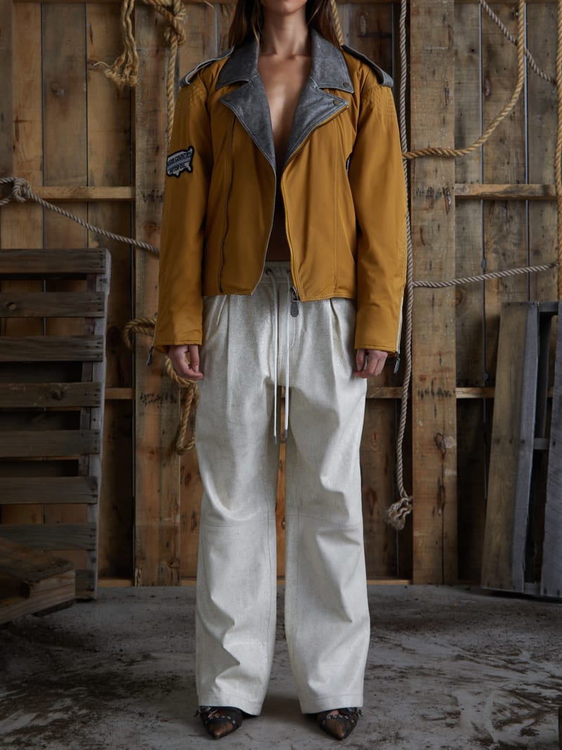 nylon moto jacket