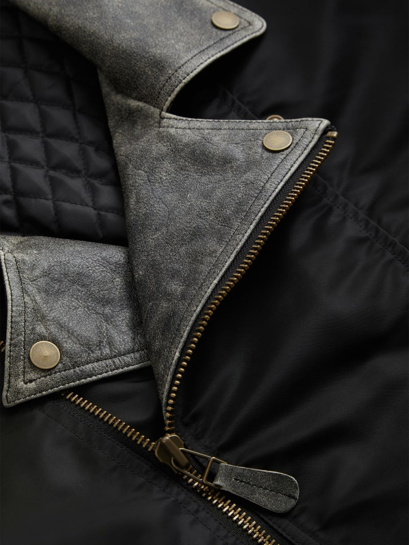nylon moto jacket