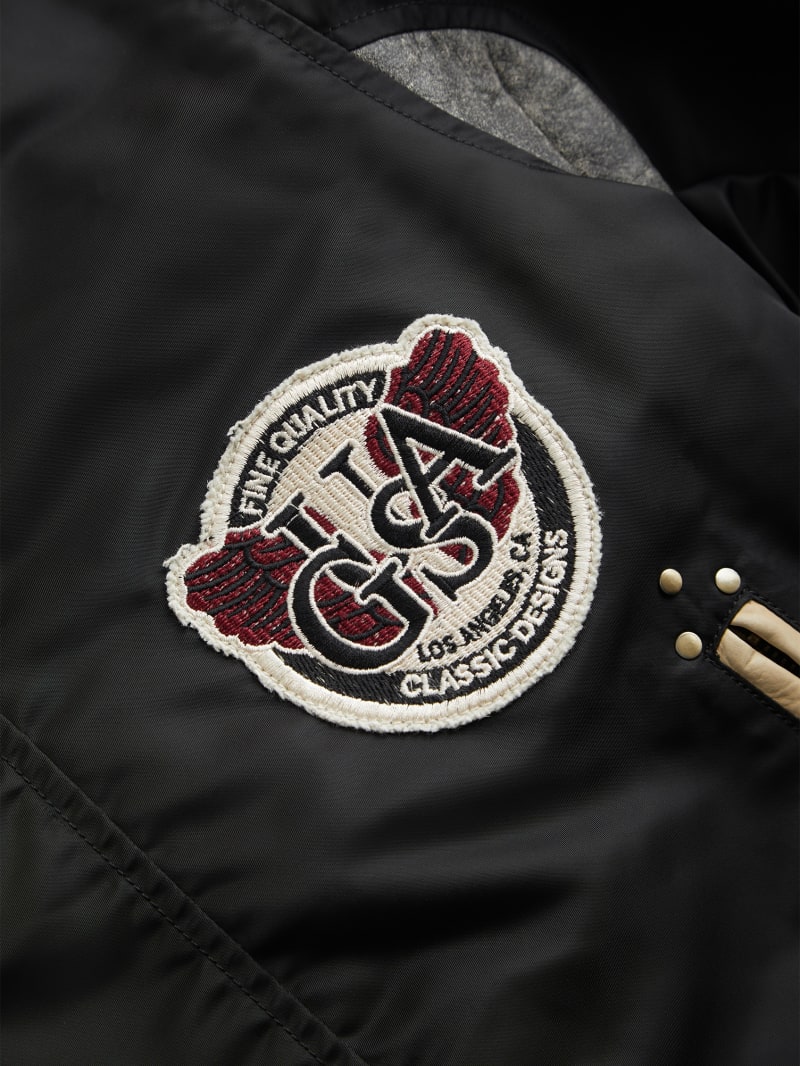 nylon moto jacket