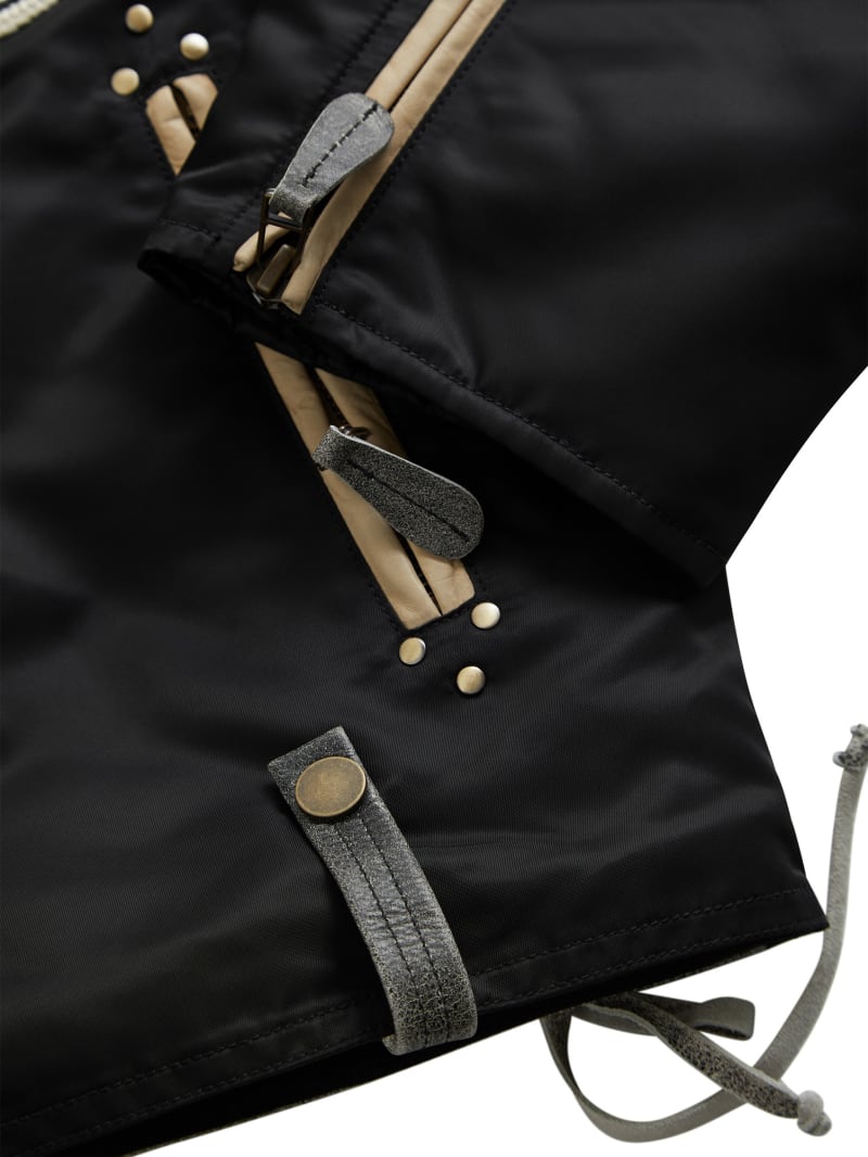 nylon moto jacket