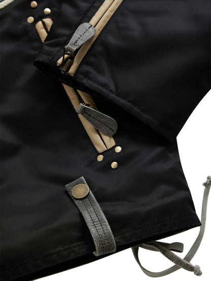 nylon moto jacket